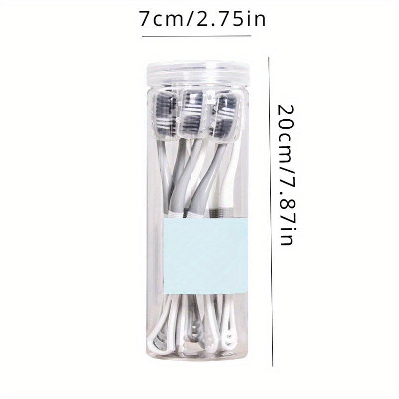 8pcs Multifunctional Tongue Scraping Toothbrush Manual Toothbrushes