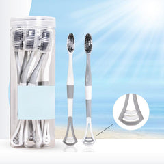 8pcs Multifunctional Tongue Scraping Toothbrush Manual Toothbrushes