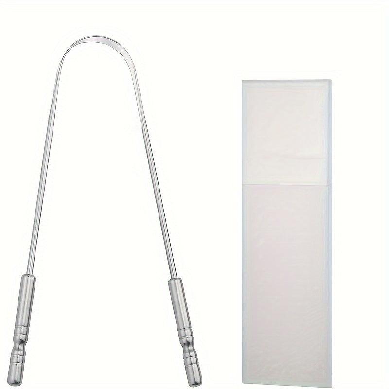 Long Handle U-shaped Tongue Scraper Stainless Steel Tongue Cleaners