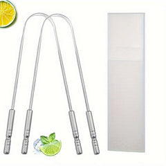 Long Handle U-shaped Tongue Scraper Stainless Steel Tongue Cleaners