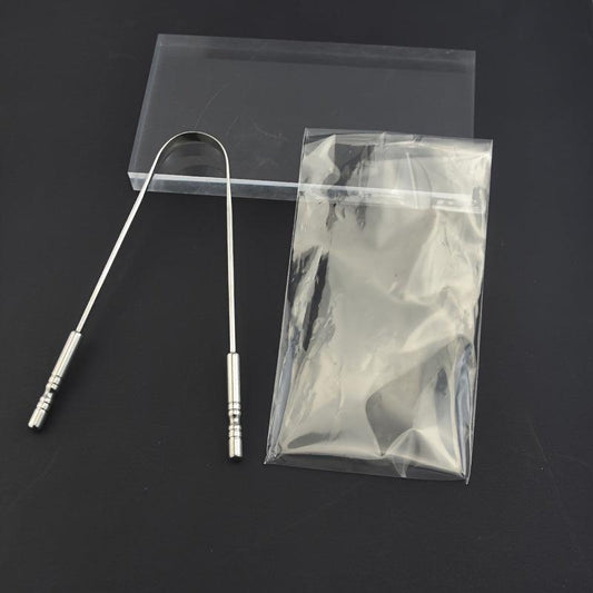 Long Handle U-shaped Tongue Scraper Stainless Steel Tongue Cleaners