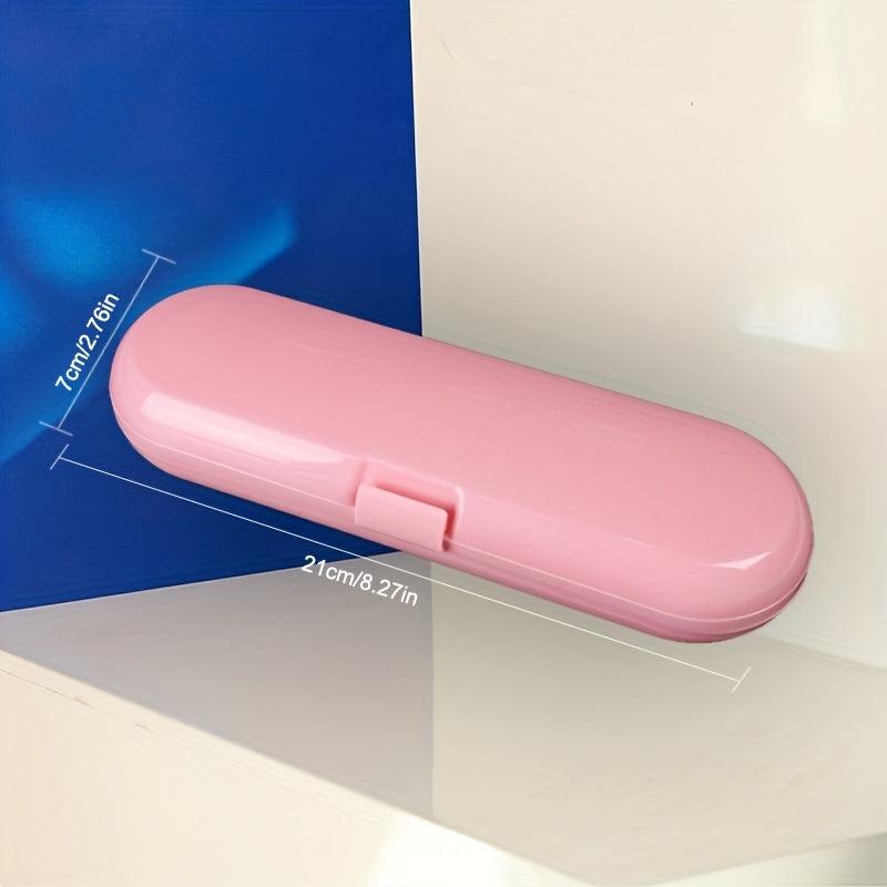 Pink Toothbrush Travel Case Eco-Friendly Plastic