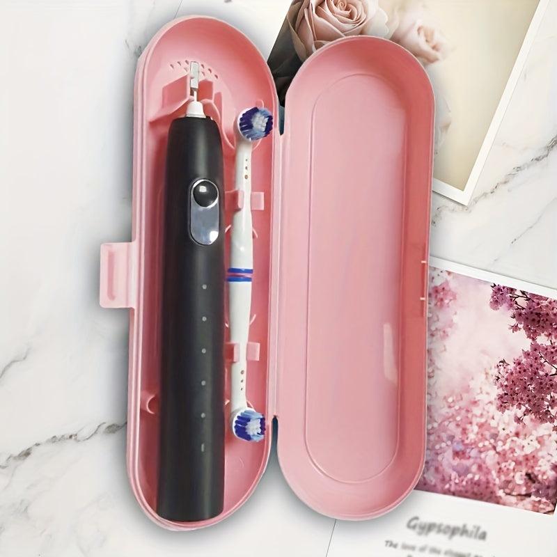 Pink Toothbrush Travel Case Eco-Friendly Plastic