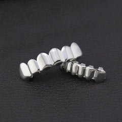 Plated Golden Silvery Teeth Grillz For Men Women