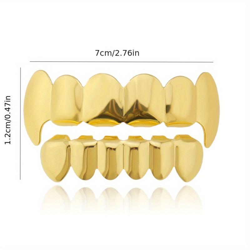 Plated Golden Silvery Teeth Grillz For Men Women