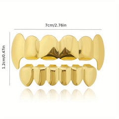 Plated Golden Silvery Teeth Grillz For Men Women