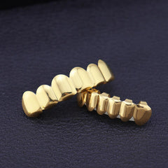 Plated Golden Silvery Teeth Grillz For Men Women