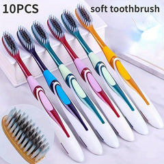 10pcs Soft Manual Toothbrushes For Deep Cleaning Oral Care At Home