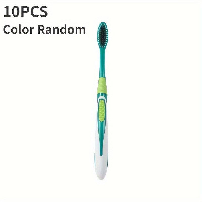 10pcs Soft Manual Toothbrushes For Deep Cleaning Oral Care At Home