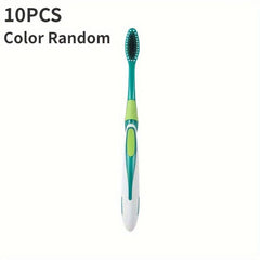 10pcs Soft Manual Toothbrushes For Deep Cleaning Oral Care At Home