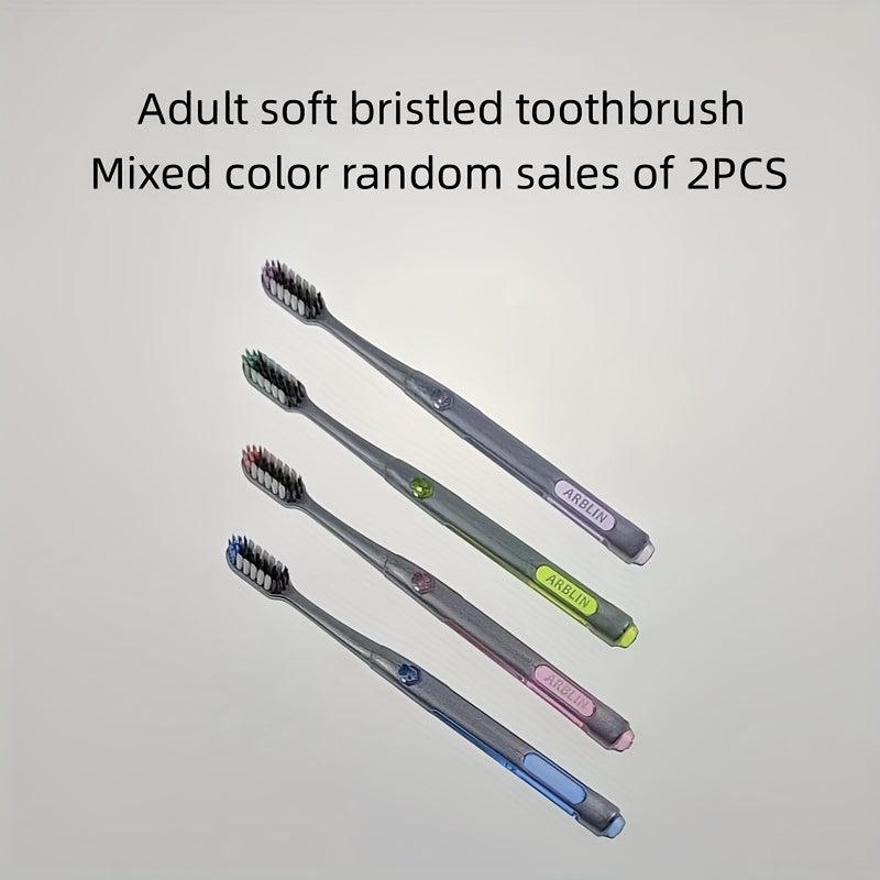 2pcs Soft Toothbrushes for Sensitive Teeth Gums