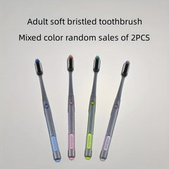2pcs Soft Toothbrushes for Sensitive Teeth Gums