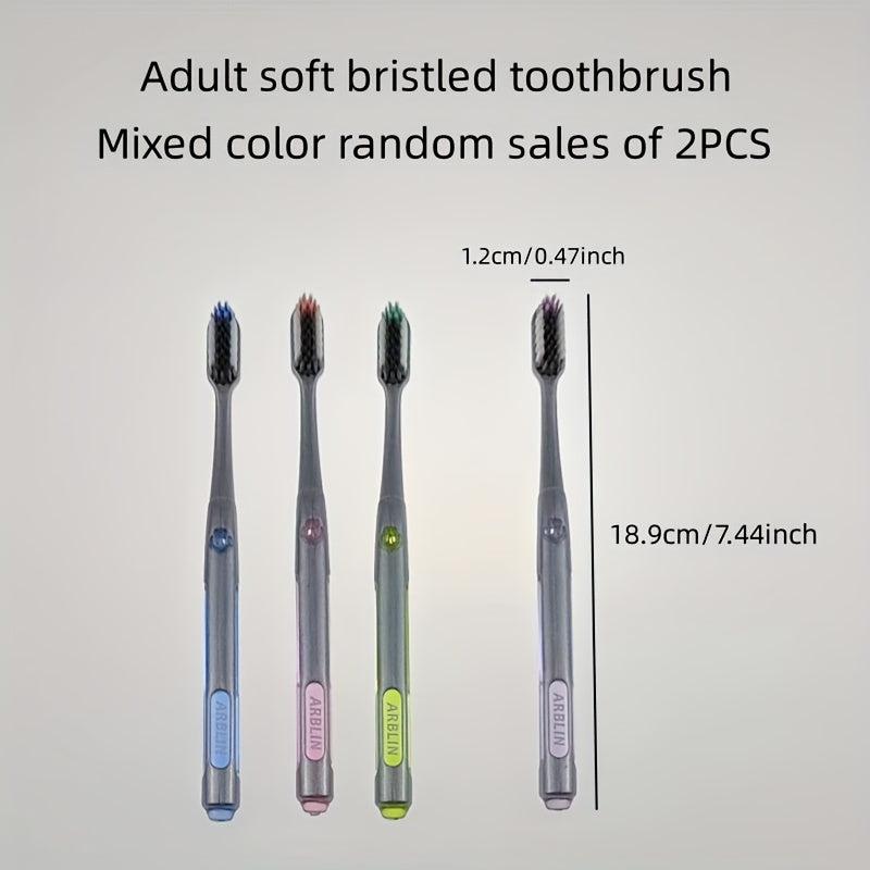 2pcs Soft Toothbrushes for Sensitive Teeth Gums