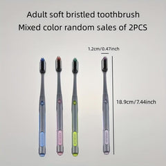 2pcs Soft Toothbrushes for Sensitive Teeth Gums