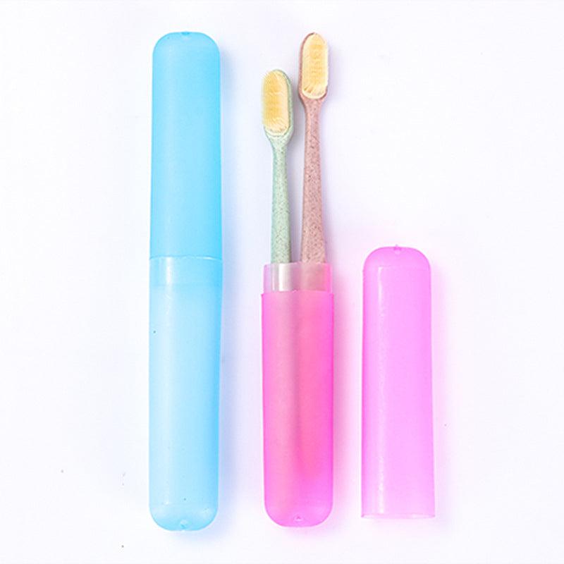 2pcs Portable Toothbrush Box Cup Multifunctional Travel Containers