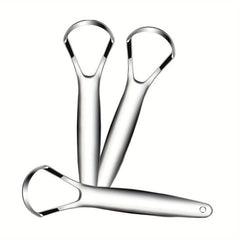 3pcs Stainless Steel Tongue Scraper Oral Care Tool for Adults