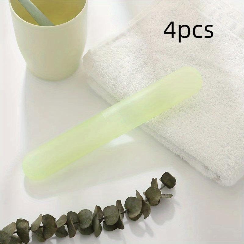 4pcs Portable Travel Toothbrush Box Gargle Cup