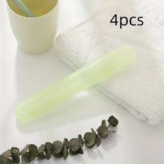 4pcs Portable Travel Toothbrush Box Gargle Cup