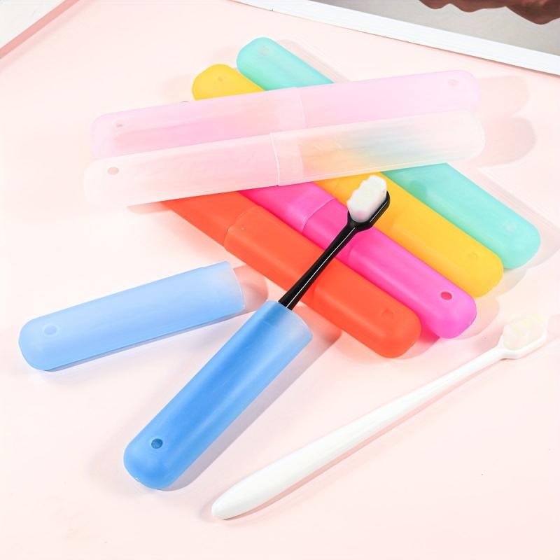 5pcs Portable Toothbrush Storage Case Traveling Cup Holder