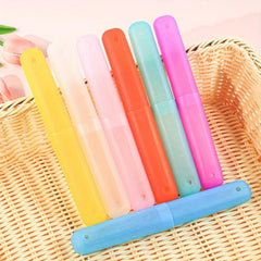 5pcs Portable Toothbrush Storage Case Traveling Cup Holder