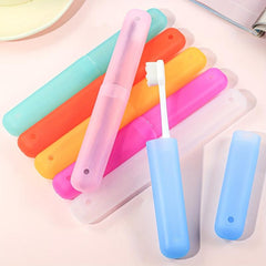 5pcs Portable Toothbrush Storage Case Traveling Cup Holder