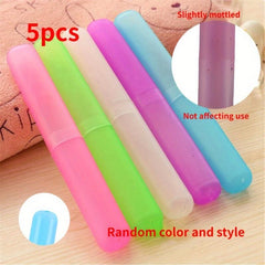 5pcs Portable Toothbrush Storage Case Traveling Cup Holder