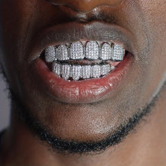 18K Plated Hip Hop Braces with Micro Inlaid Zircon Metal