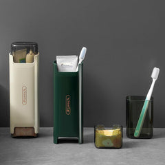Multifunctional Portable Toothbrush Storage Box Gargle Cup Toothpaste Holder