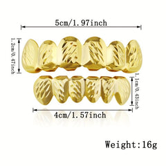 Golden Hip Hop Grills Teeth Set for Men & Women
