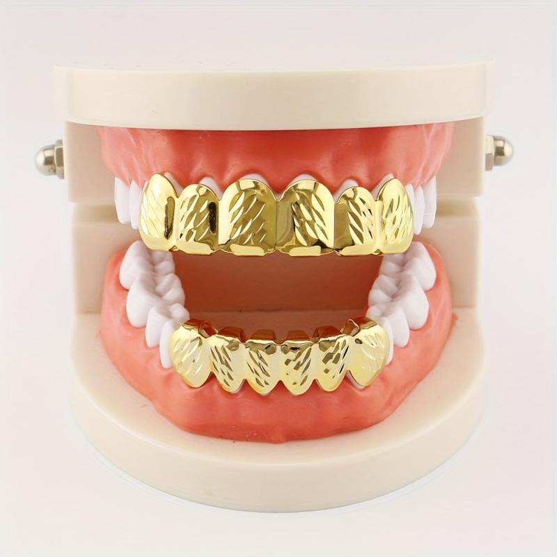 Golden Hip Hop Grills Teeth Set for Men & Women