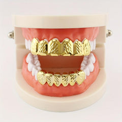 Golden Hip Hop Grills Teeth Set for Men & Women