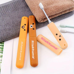 3pcs Cartoon Toothbrush Storage Container Box