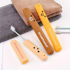 3pcs Cartoon Toothbrush Storage Container Box