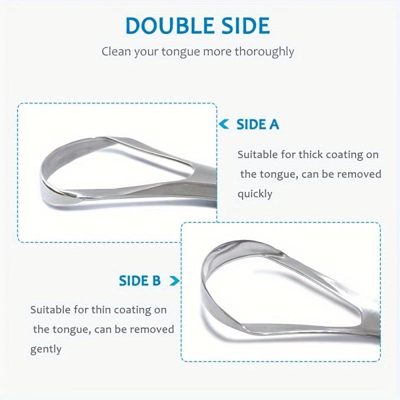 Stainless Steel Tongue Scraper Oral Care Tool for Adults