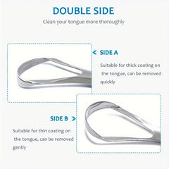 Stainless Steel Tongue Scraper Oral Care Tool for Adults