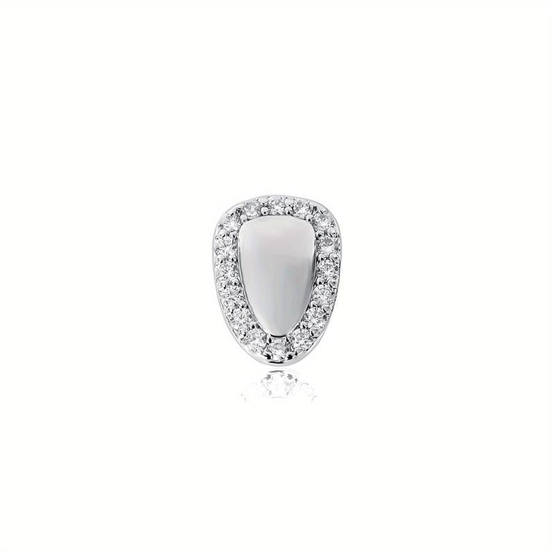 Men's Single Tooth Grillz with Rhinestone, Daily Wear Accessory