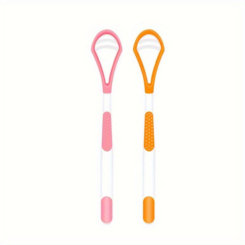 1pc Tongue Scraper Reduce Bad Breath Oral Care Silicone Tongue Cleaners