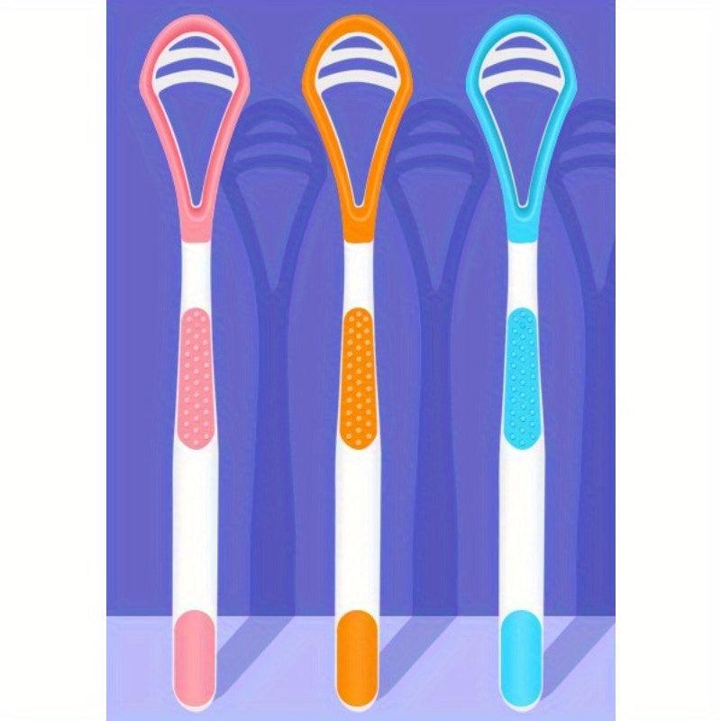 1pc Tongue Scraper Reduce Bad Breath Oral Care Silicone Tongue Cleaners
