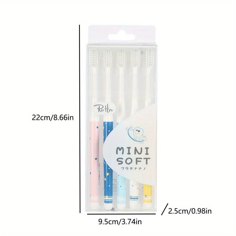 5pcs Soft Manual Toothbrushes - Deep Cleaning Oral Care for Adults
