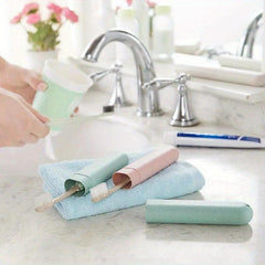 4pcs Toothbrush Storage Case Travel Cup Holder Camping Home School Business