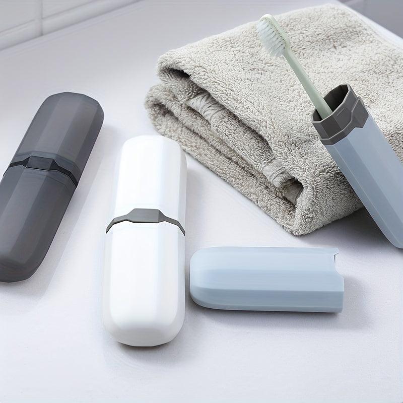 Portable Plastic Toothbrush Holder and Denture Brush Case