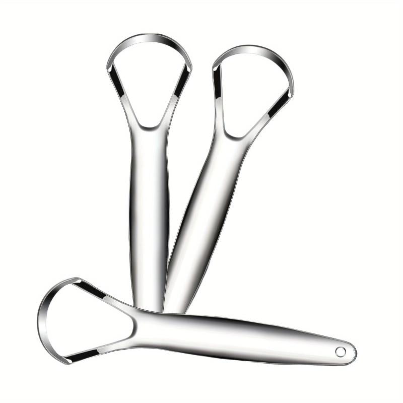 3pcs Tongue Scraper Reduce Bad Breath Oral Care Stainless Steel Cleaners