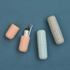 Portable Toothbrush Storage Container Box Gargle Cup