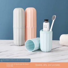 Portable Toothbrush Storage Container Box Gargle Cup