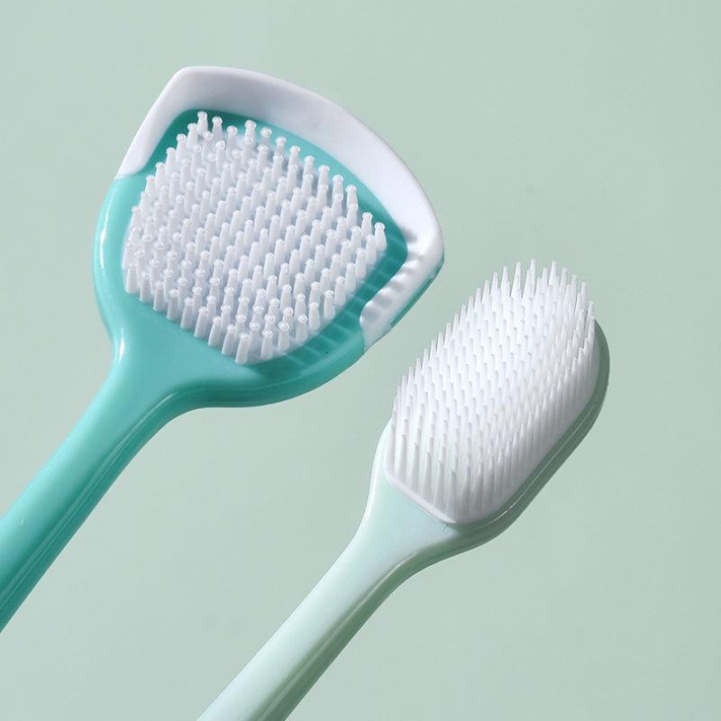 Nano Adult Toothbrush with Tongue Brush and Scraper