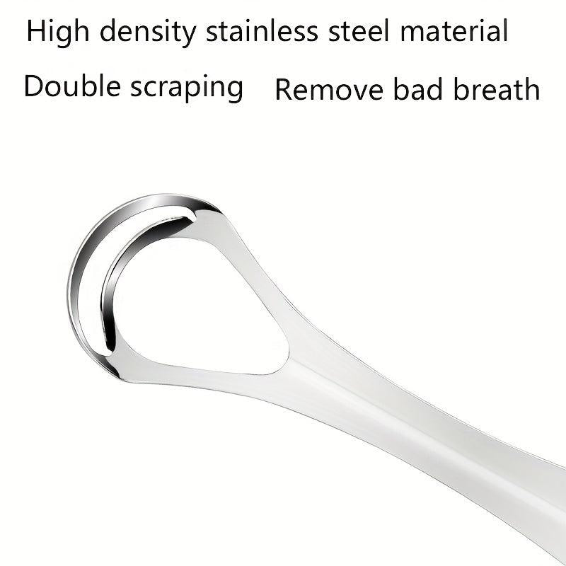 Stainless Steel Tongue Cleaner Double Layer Oral Care Tool