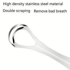 Stainless Steel Tongue Cleaner Double Layer Oral Care Tool