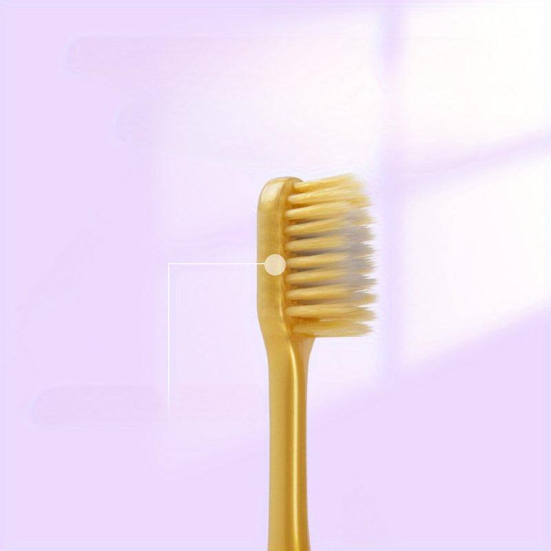 8pcs Soft Filament ToothBrush Rounded Brush Head Non Slip Handle Easy Remove