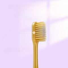 8pcs Soft Filament ToothBrush Rounded Brush Head Non Slip Handle Easy Remove