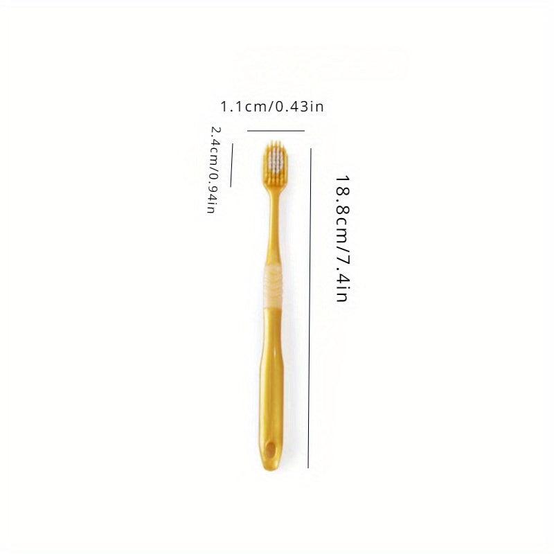 8pcs Soft Filament ToothBrush Rounded Brush Head Non Slip Handle Easy Remove